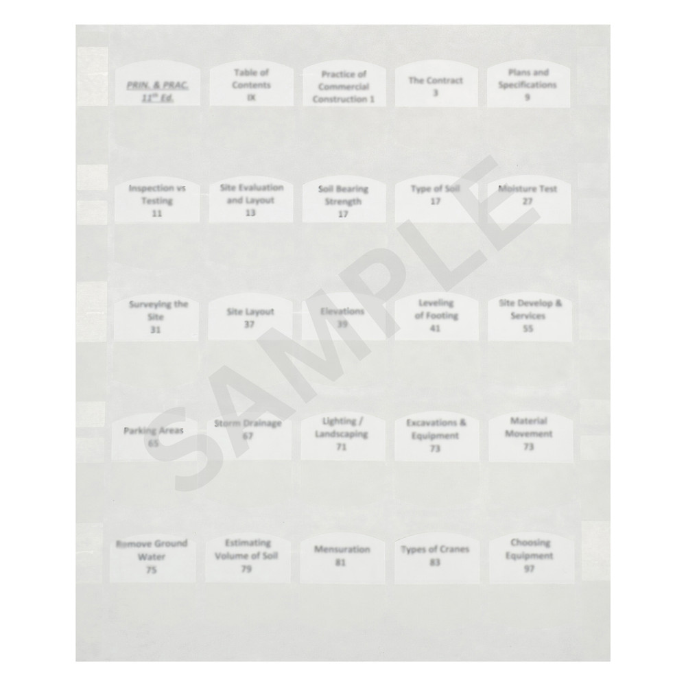 Pre-Printed Tabs – FLORIDA CONTRACTORS MANUAL 2025 EDITION
