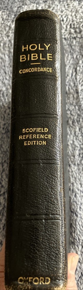 Oxford 1945 KJV Scofield Reference Bible Morocco Leather 147X Minion Type VTG
