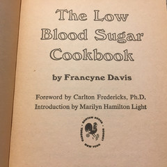 The Low Blood Sugar Cookbook Francyne Davis 1974 Bantam Books Cooking