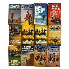 Set of 55 Louis Lamour Paperback Mixed Titles, Various Conditions, All Readable