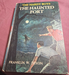 Hardy Boys 44 The Haunted Fort White end pages hard cover mystery Adventure 1982