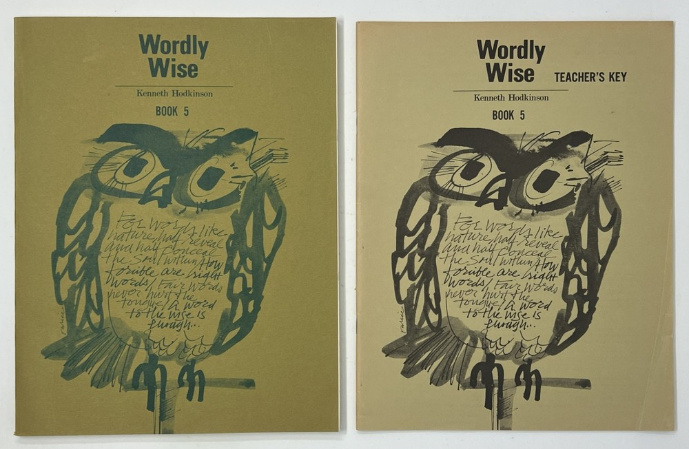 HOME SCHOOL: Wordly Wise: Book 5 by Kenneth Hodkinson – 1970 PB w/ Teacher’s Key