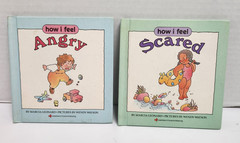 Lot of 4 HC How I Feel Books Marcia Leonard Angry Happy Scared Silly Bantam 1988