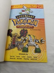 Legendary Pokémon The Essential Guide Sinnoh Edition Scholastic Book