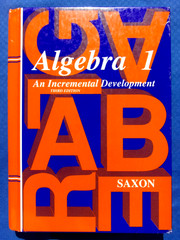 Algebra 1: An Incremental Development, 3rd Edition~(Saxon Algebra 1)~Hardcover