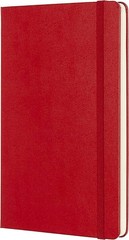 Moleskine Classic Notebook Hard Cover Large Plain/Blank Scarlet Red 240 Pages