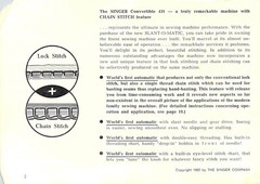 SINGER 431 Convertible Slant-O-Matic Instruction Manual – WIRE BOUND – COVERS