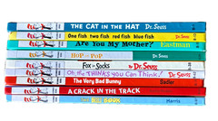 Dr. Seuss Lot 9 HC LG 9.5 Numbered B Edition Beginner Books Belly Book Bad Bunny
