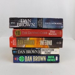 5pc Paperback Lot Dan Brown Thriller Novels Robert Langdon Series #2692