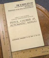 M1911A1 TM 9-1005-211-34 Direct & General Support Maintenance Manual June 1964