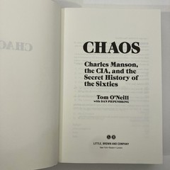 Chaos Charles Manson CIA Secret History HCDJ 1st Edition 2019 Tom ONeill VGC
