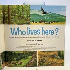 Vintage 1978 Who Lives Here Dot Sy Barlowe Random House Pictureback Nature Book