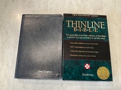 NIV Thinline Bible 1996 Navy Bonded Leather 1984 Text Original Box