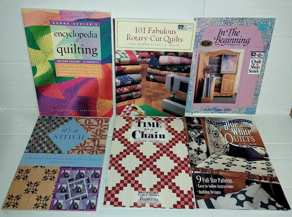 Lot 6 quilt books Encyclopedia of quilting Irish Chain 101 Rotary cut patterns +