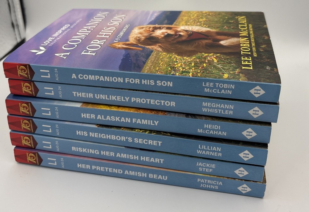 Lot of 6 Love Inspired Inspirational Romance Fiction Book August 2024 Paperback