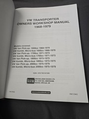 VW TRANSPORTER OWNERS WORKSHOP MANUAL 1968-1979 BY Autobooks Ltd PAPERBACK