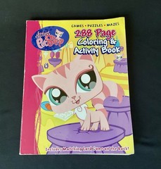 Littlest Pet Shop Coloring & Activity Book 228 Pages 2009 Hasbro Games Mazes