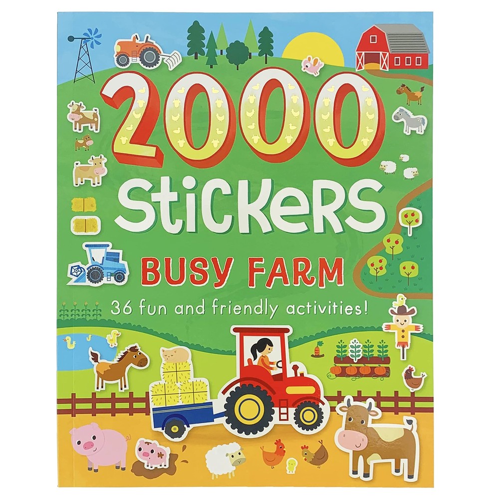 2000 Stickers: Busy Farm Activity and Sticker Book for Kids Ages 3-7 (Puzzle…