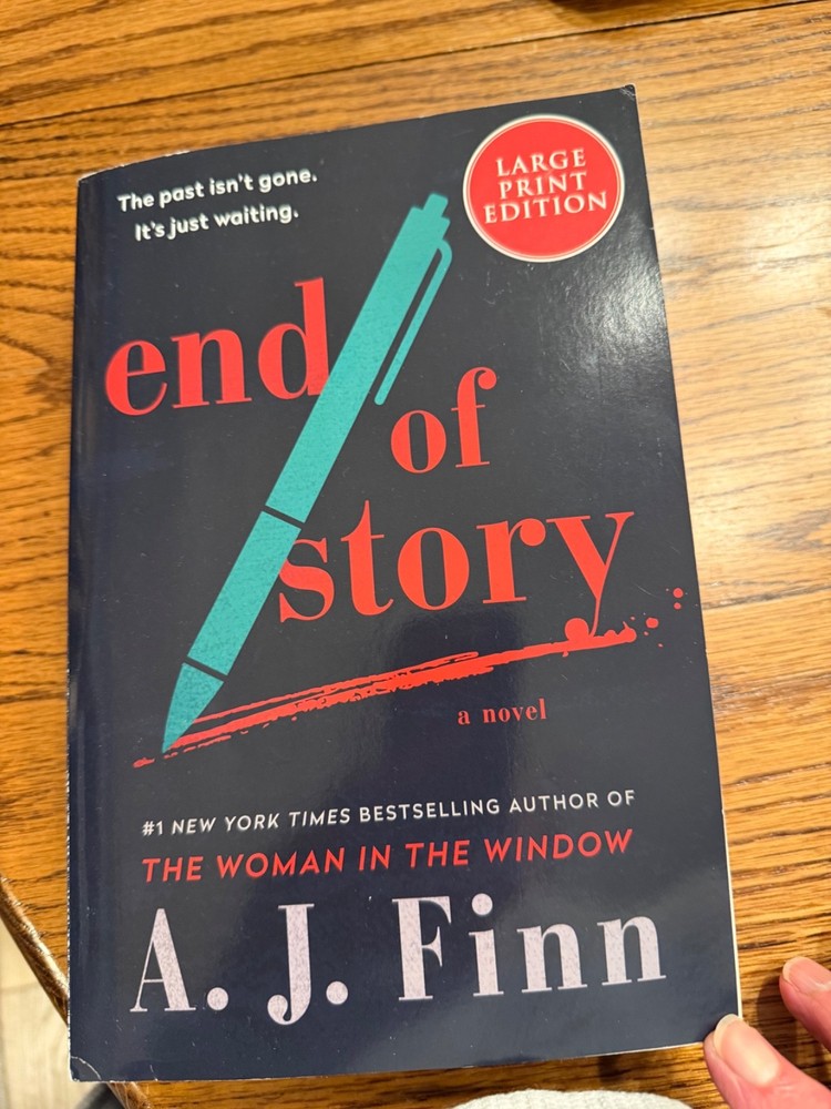 A. J. Finn – End of Story – LARGE PRINT – Paperback – Pre-owned