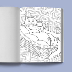 Stress Relief Cat Coloring Book: Calming and Adorable Designs for Adults