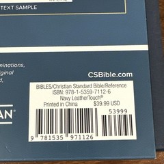 Holman CSB Ultrathin Reference Bible, Navy LeatherTouch, Deluxe Edition