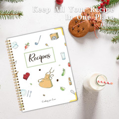 Recipe Book to Write in Your Own Recipes, Blank Cookbook with 175 Pages for Fami