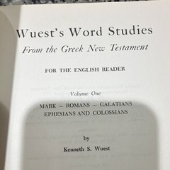 Kenneth S. Wuest Wuest’s Word Studies Greek New Testament Vol 1 HC Eerdmans