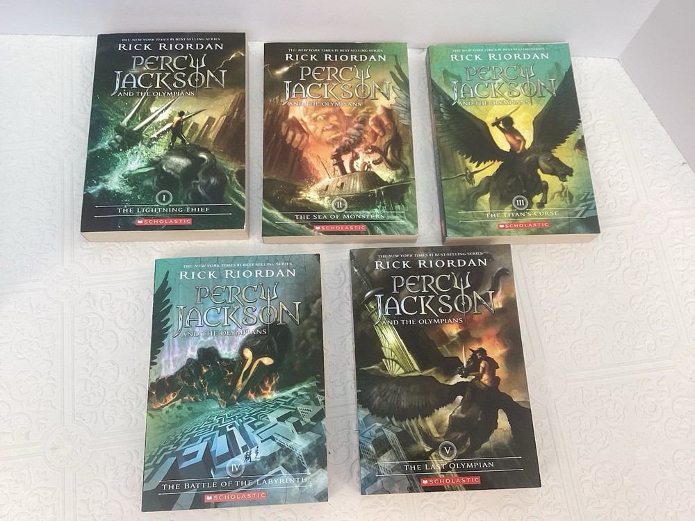 Set/5- Rick Riordan/Percy Jackson & the Olympians Series Books 1-5 Paperbacks