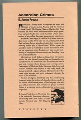 E. Annie Proulx / ACCORDION CRIMES ~ SIGNED, LIMITED ED in DJ ~ AS NEW