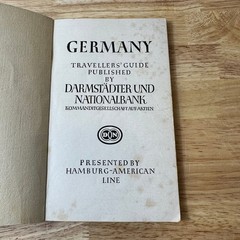 Germany Travellers’ Guide 1930s Vintage Travel Map Darmstädter Bank