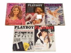 Vintage 1968 1974 1979 Playboy Magazine Lot of 5 Issues w/ Centerfolds