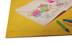 Vintage 1986 Popples’ ABC Coloring Book -Happy House 1 Page Has An Ink Spot