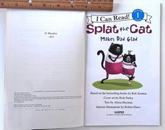 2 Book Lot – Splat the Cat I Can Read Level 1 – Children’s Books – Larger Print