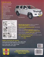 Holden Colorado 2012 – 2019, Isuzu D-Max 2008 – 2019 Workshop Manual (41733)