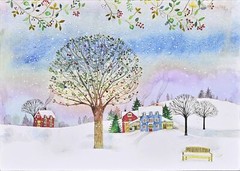 Peter Pauper Press, Inc. Village Twilight Deluxe Boxed Holiday Cards (20 card…