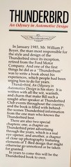 Thunderbird : An Odyssey in Automotive Design by William P. Boyer 1986 Hardcover