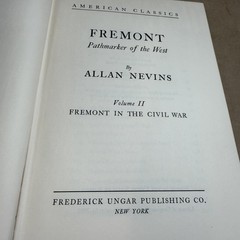 Vintage Fremont Pathmarker Of The West Allan Nevins 2 Vol Green HC Ungar USA