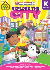 School Zone Explore the City Kindergarten Learning Workbook: 240 Pages, Stic…