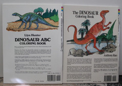 2 Dover Coloring Books–Dinosaurs & Dinosaurs ABC NEW