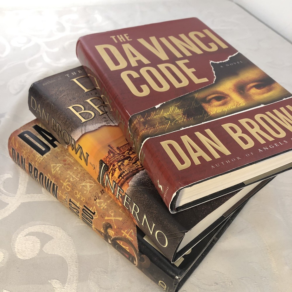 Lot of 3 (#2-4) ROBERT LANGDON Series Set HARDCOVER Books by Dan Brown First Ed