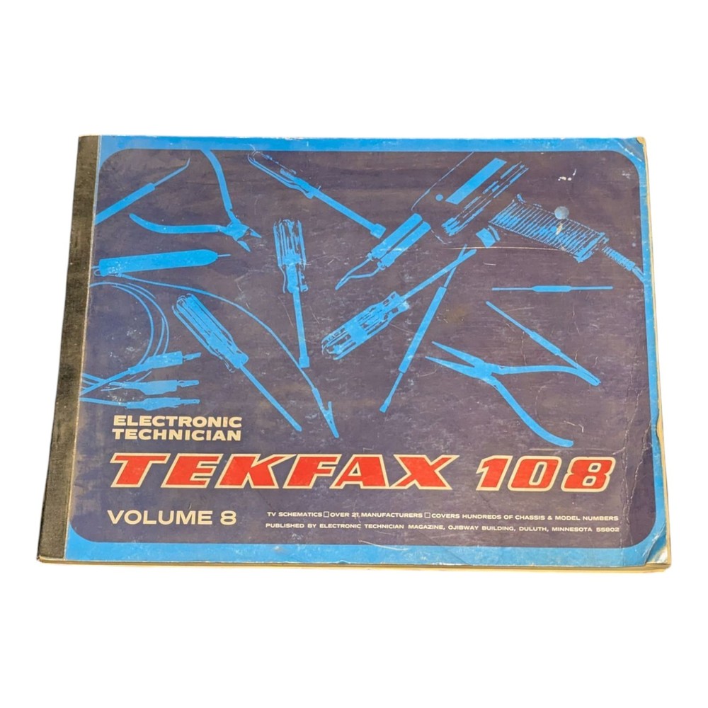 Tekfax 108 – Book of TV Schematics – Covers (16) Manufactures – 120 Pages