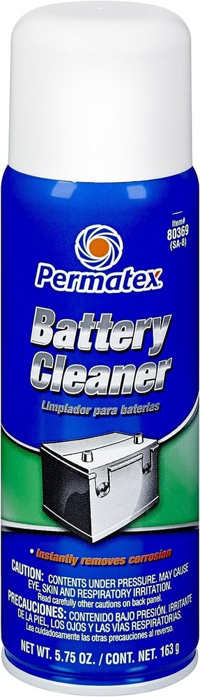Permatex 80369-12PK Battery Cleaner, 5.75 oz. net Aerosol Can (Pack of 12)
