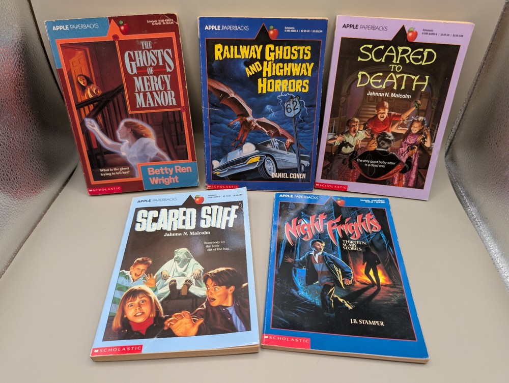 Vintage Horror Books Lot Scholastic Apple Chillers YA Kids Fiction 90s Series