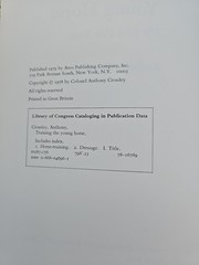 Training the Young Horse The First Two Years 1979 Anthony Crossley Equestrian