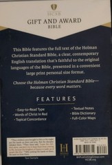 HCSB Gift and Award Bible, Blue Imitation Leather by Holman Bible Publishers, LN