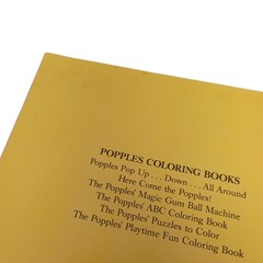 Vintage 1986 Popples’ ABC Coloring Book -Happy House 1 Page Has An Ink Spot