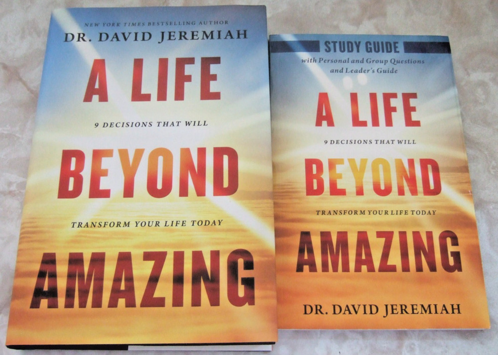 DR. DAVID JEREMIAH HARDCOVER BOOK & STUDY GUIDE A LIFE BEYOND AMAZING 2017