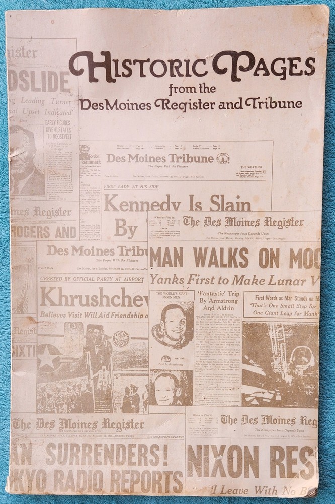 Historic Pages From The Des Moines Register and Tribune 1980 Jumbo Book 84 Pages