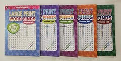 5 New Large Print Word-Finds Puzzle Books Kappa Games Vol #443-452 ~ Search,Hunt