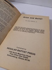 ARISE AND BUILD Ezra & Nehemiah John White Regular Baptist Press 1979 PB Vtg
